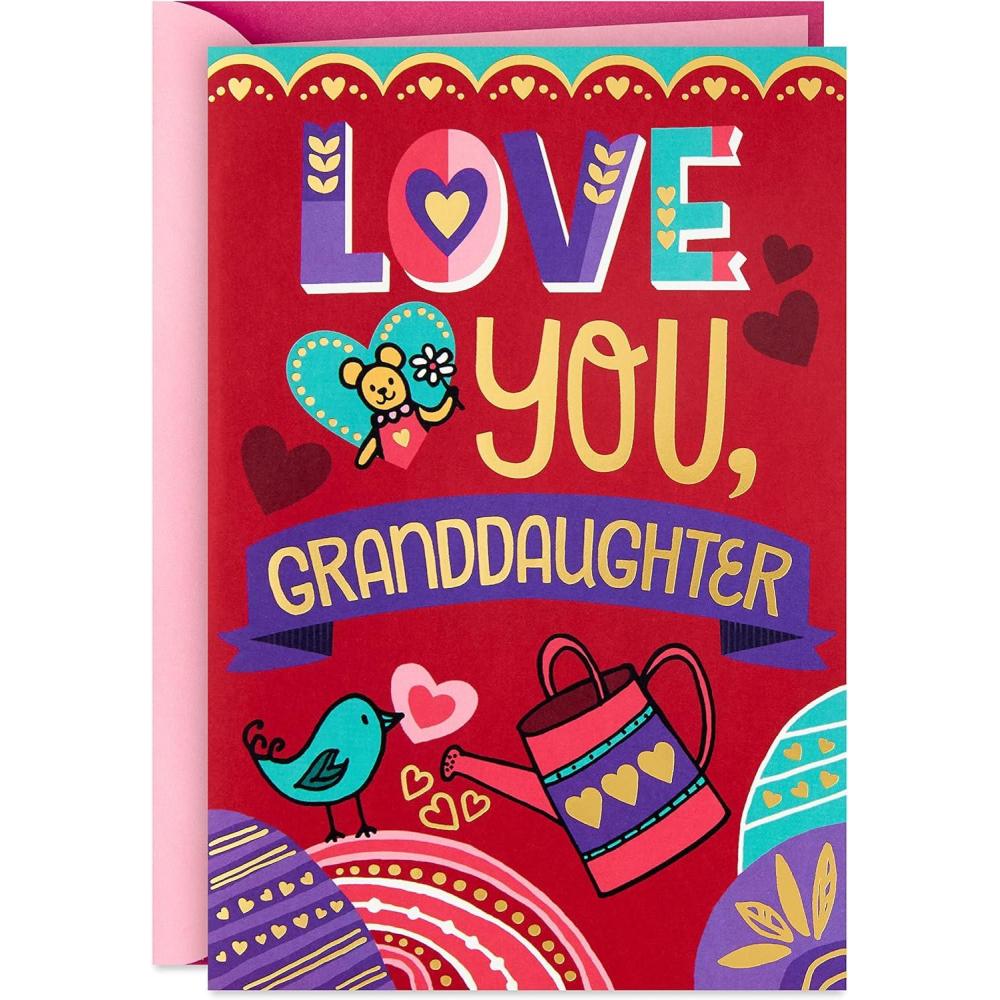 imageHallmark Valentines Day Card for Granddaughter Pop Up Honeycomb