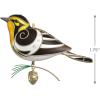 Hallmark Keepsake Christmas Ornament 2024, The Beauty of Birds Violet-Green Swallow, Gift for Her(Blackburnian Warbler)