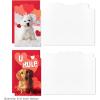 Hallmark Mini Valentines Day Cards and Stickers for Kids School, Dogs (32 Classroom Valentines with Envelopes)(Playful Dogs Folded Mini Valentines)
