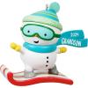 Hallmark Keepsake Christmas Ornament 2024, Grandson Snowboarding Snowman 2024, Family Gifts(2024 Grandson Snowboarding)