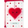 Hallmark Signature Valentines Day Card for Kids (Removable Felt Heart Ornament)