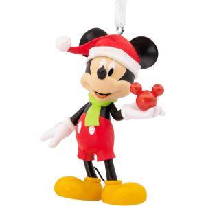 Hallmark Disney Mickey Mouse Holding Ornament Christmas Ornament(Mickey Holding Ornament)