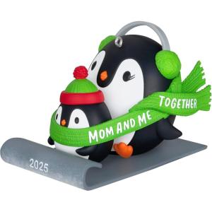 Hallmark Keepsake Christmas Ornament 2024, Grandson Snowboarding Snowman 2024, Family Gifts(2025 Mom & Me Penguins)