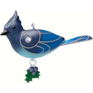 Hallmark Keepsake Christmas Ornament 2024, The Beauty of Birds Violet-Green Swallow, Gift for Her(Mini Steller’s Jay)