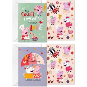 Hallmark Peppa Pig Valentines Day Cards and Stickers for Kids School (24 Classroom Valentines with Envelopes)(Peppa Pig Valentines with Stickers)