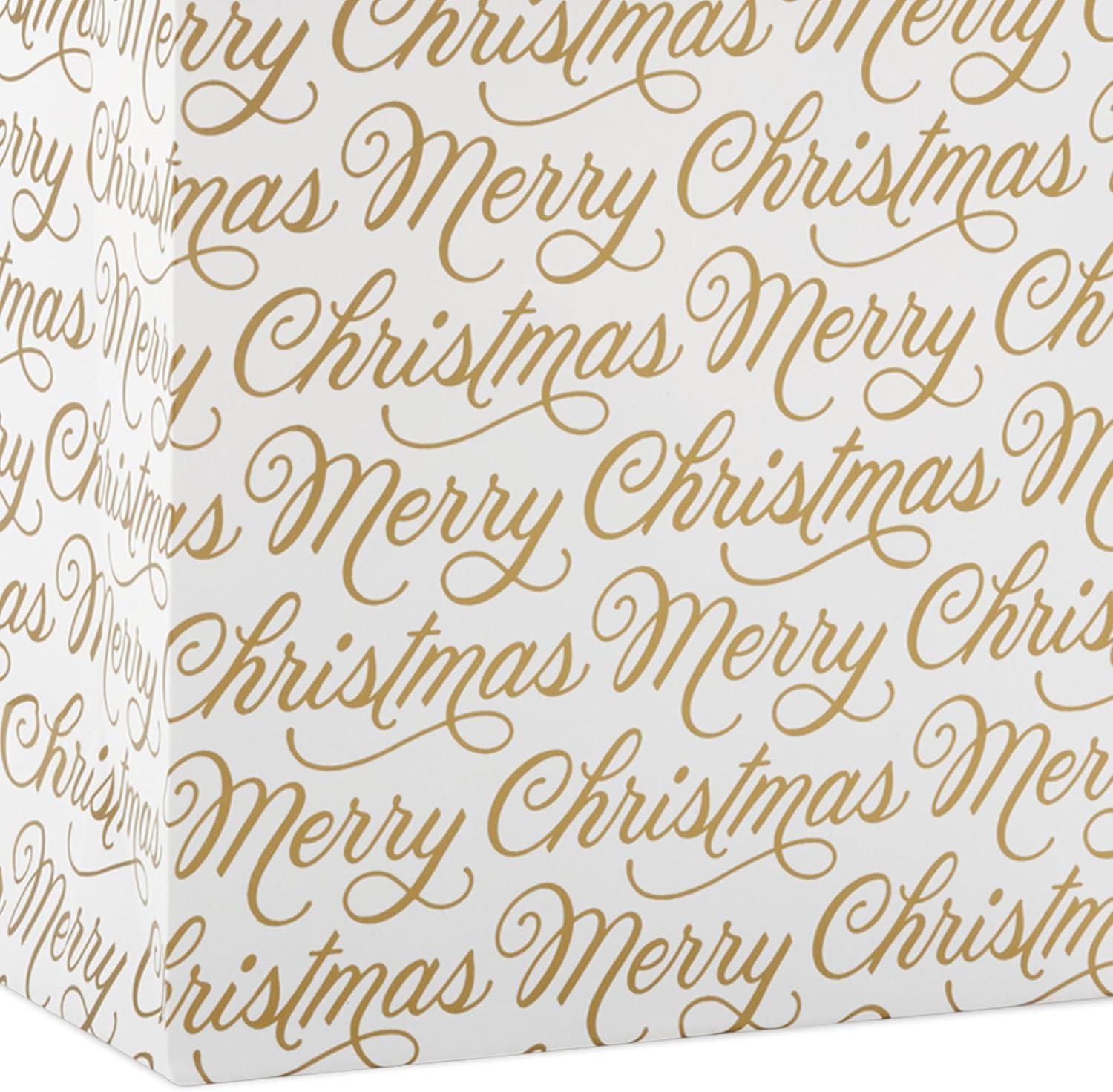 imageHallmark 6quot Small Holiday Gift Bag Bundle 6 Bags Ivory and Gold Trees Plaid Merry ChristmasIvory and Gold