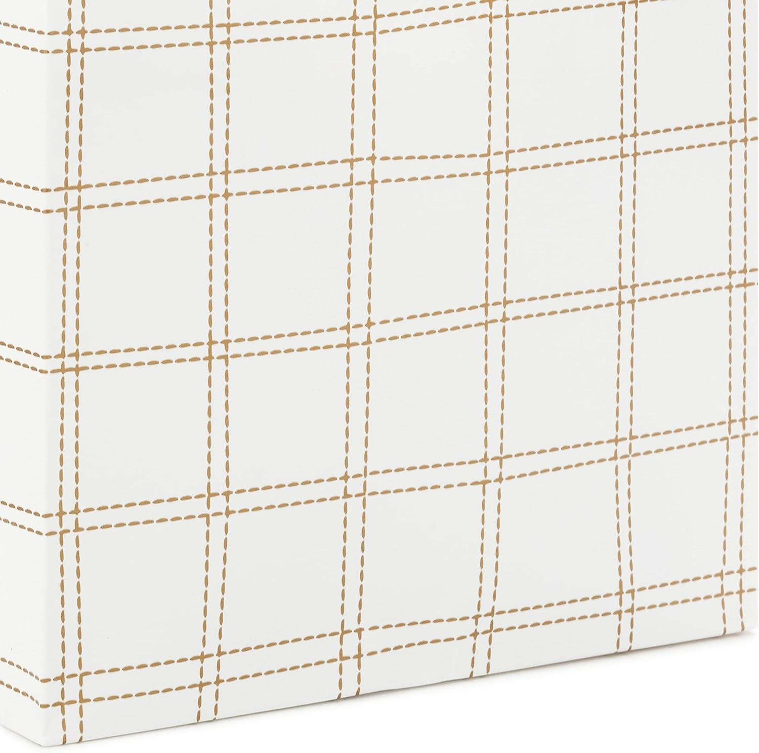 imageHallmark 6quot Small Holiday Gift Bag Bundle 6 Bags Ivory and Gold Trees Plaid Merry ChristmasWhite Gold and Silver