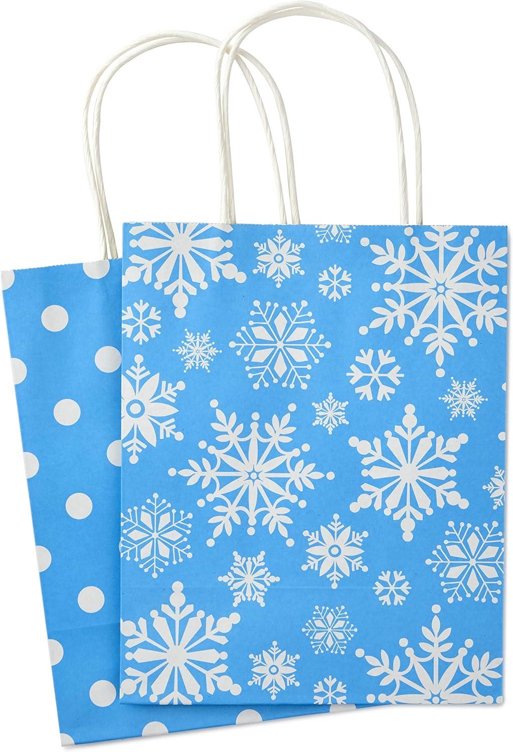 imageHallmark 9quot Medium Holiday Gift Bag Assortment Pack of 12 Solids and Prints in Red Green Blue Paper Gift Bags with Christmas Trees Stripes Polka Dots Ho Ho Ho and More