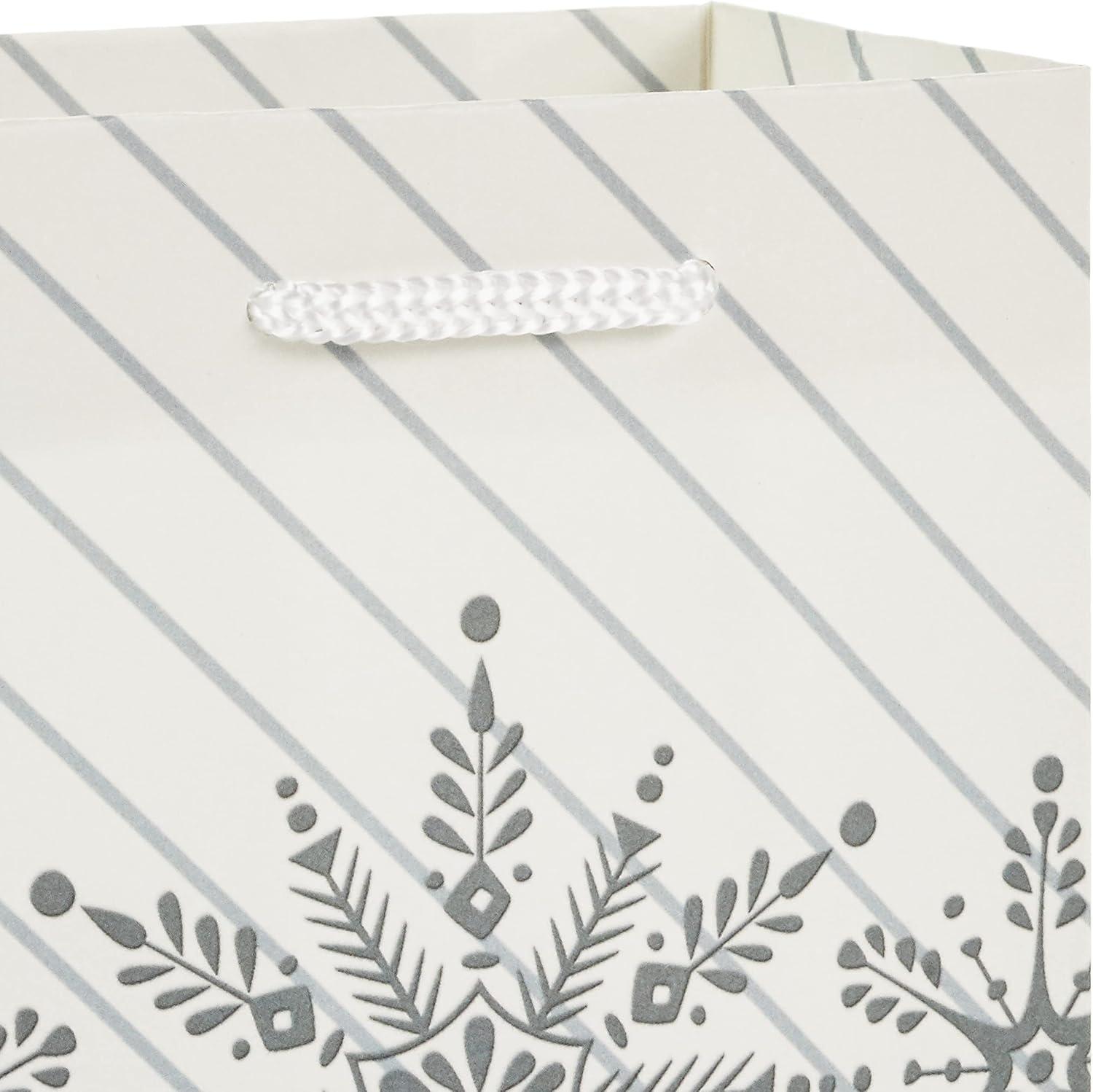 imageHallmark Assorted Holiday Gift Bags 8 Bags 3 Small 6quot 3 Medium 9quot 2 Large 13quot Winter Woodland Joy Navy Blue GoldBlue Plaid Snowman Snowflakes Tree