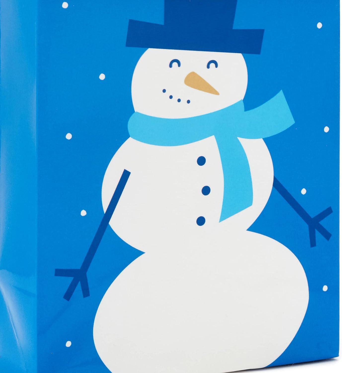 imageHallmark Image Arts 5quot Small Christmas Gift Bag Bundle 10 Bags Santa Plaid Stripes Penguin for Kids Coworkers Gift Cards Party FavorsSnowflakes Dots Snowman Stripes