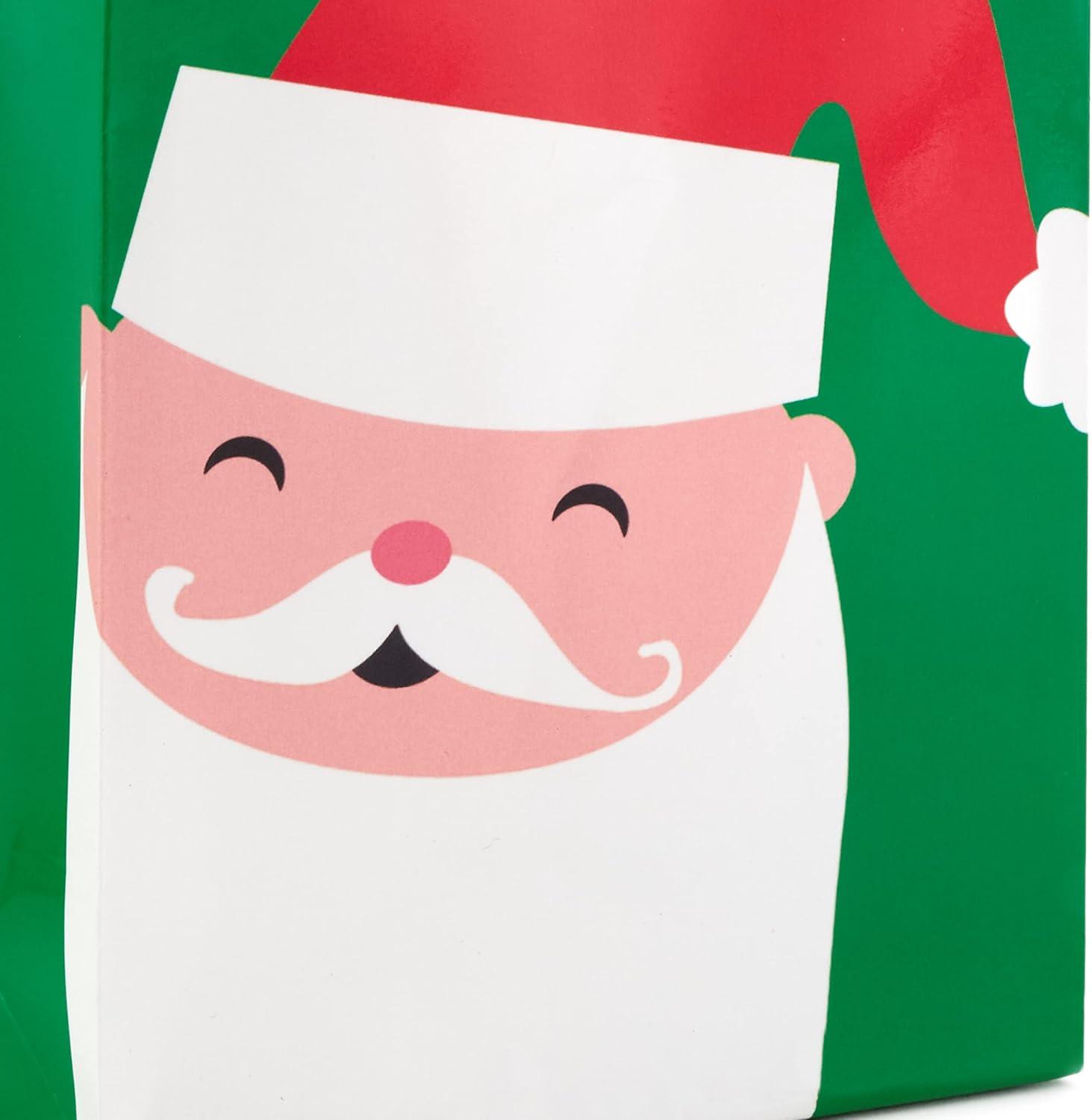 imageHallmark Image Arts 5quot Small Christmas Gift Bag Bundle 10 Bags Santa Plaid Stripes Penguin for Kids Coworkers Gift Cards Party FavorsStripes Penguin Santa Plaid