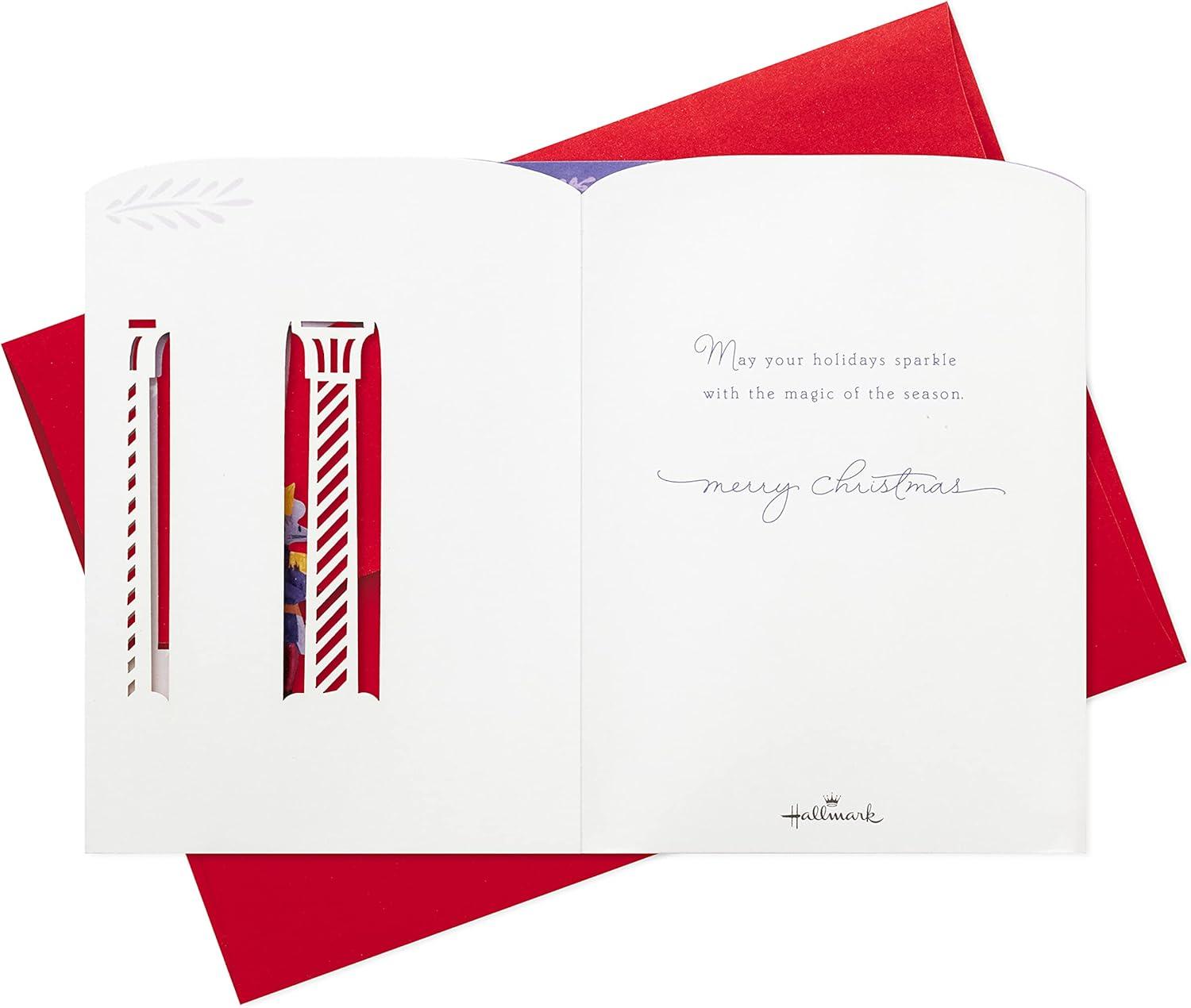 imageHallmark Paper Wonder Musical Pop Up Christmas Card Nutcracker Plays Dance of the Sugar Plum Fairy