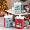 Hallmark 13″ Large Christmas Gift Bags for Kids (3 Bags: Santa and Puppy, Santa in RV, Colorful Candy)(Penguins  Snowman  Santa)