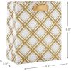 Hallmark 6″ Small Holiday Gift Bag Bundle (6 Bags: Ivory and Gold Trees, Plaid, Merry Christmas)(Ivory and Gold)