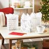 Hallmark 6″ Small Holiday Gift Bag Bundle (6 Bags: Ivory and Gold Trees, Plaid, Merry Christmas)(White  Gold and Silver)
