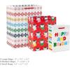 Hallmark Christmas Gift Bag Assortment (8 Bags: 2 Small 5″, 3 Medium 8″, 3 Large 11″) Pink, Mint Green, Red, Blue, Yellow, “Merry Everything,” “Let It Snow,” “Happy Bright,” Penguins, Snowmen, Santa