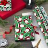 Hallmark Christmas Wrapping Paper with Cutlines on Reverse (3 Rolls: 90 Sq. Ft. Total) Santa Claus, Polka Dots, Snowmen(Santa Claus  Polka Dots  Snowmen)