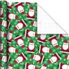 Hallmark Christmas Wrapping Paper with Cutlines on Reverse (3 Rolls: 90 Sq. Ft. Total) Santa Claus, Polka Dots, Snowmen(Santa Claus  Polka Dots  Snowmen)