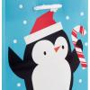 Hallmark Image Arts 5″ Small Christmas Gift Bag Bundle (10 Bags: Santa, Plaid, Stripes, Penguin) for Kids, Coworkers, Gift Cards, Party Favors(Stripes  Penguin  Santa  Plaid)