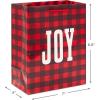 Hallmark Image Arts 8″ Medium Christmas Gift Bags (8 Red and Green Bags: Plaid, Snowflake, Joy, Deer) for Teachers, Coworkers, Family
