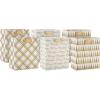 Hallmark 6″ Small Holiday Gift Bag Bundle (6 Bags: Ivory and Gold Trees, Plaid, Merry Christmas)(Ivory and Gold)