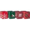 Hallmark Image Arts 8″ Medium Christmas Gift Bags (8 Red and Green Bags: Plaid, Snowflake, Joy, Deer) for Teachers, Coworkers, Family