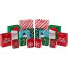 Hallmark Image Arts Assorted Holiday Gift Bag Bundle (16 Bags: 6 Small 5″, 6 Medium 8″, 2 Large 11″, 2 XL 14″) Red and Green, Santa, Stripes, Polka Dots, Snowmen, Snowflakes
