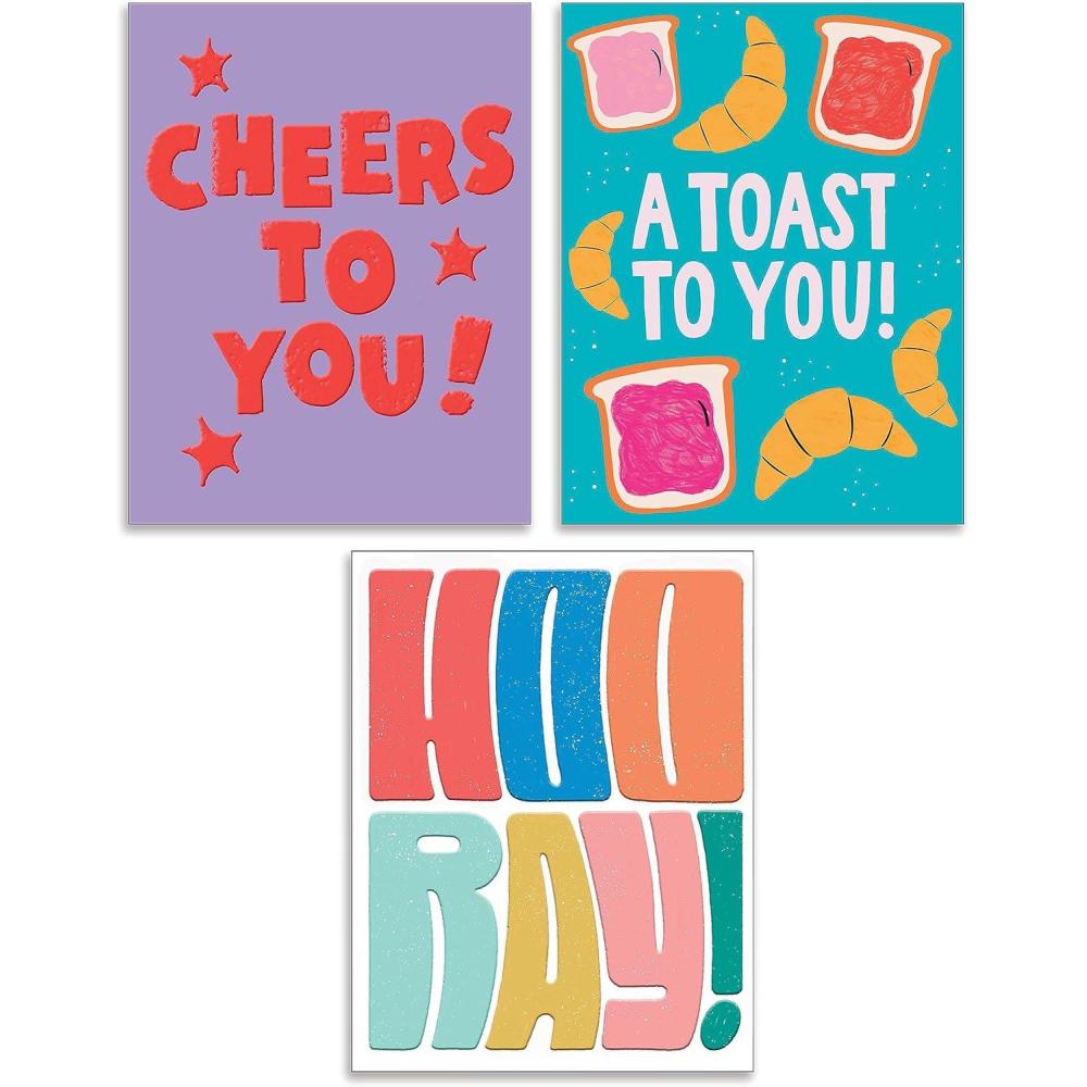imageHallmark Good Mail Congratulations Cards 3 Cards with Envelopes for New Job Promotion Graduation