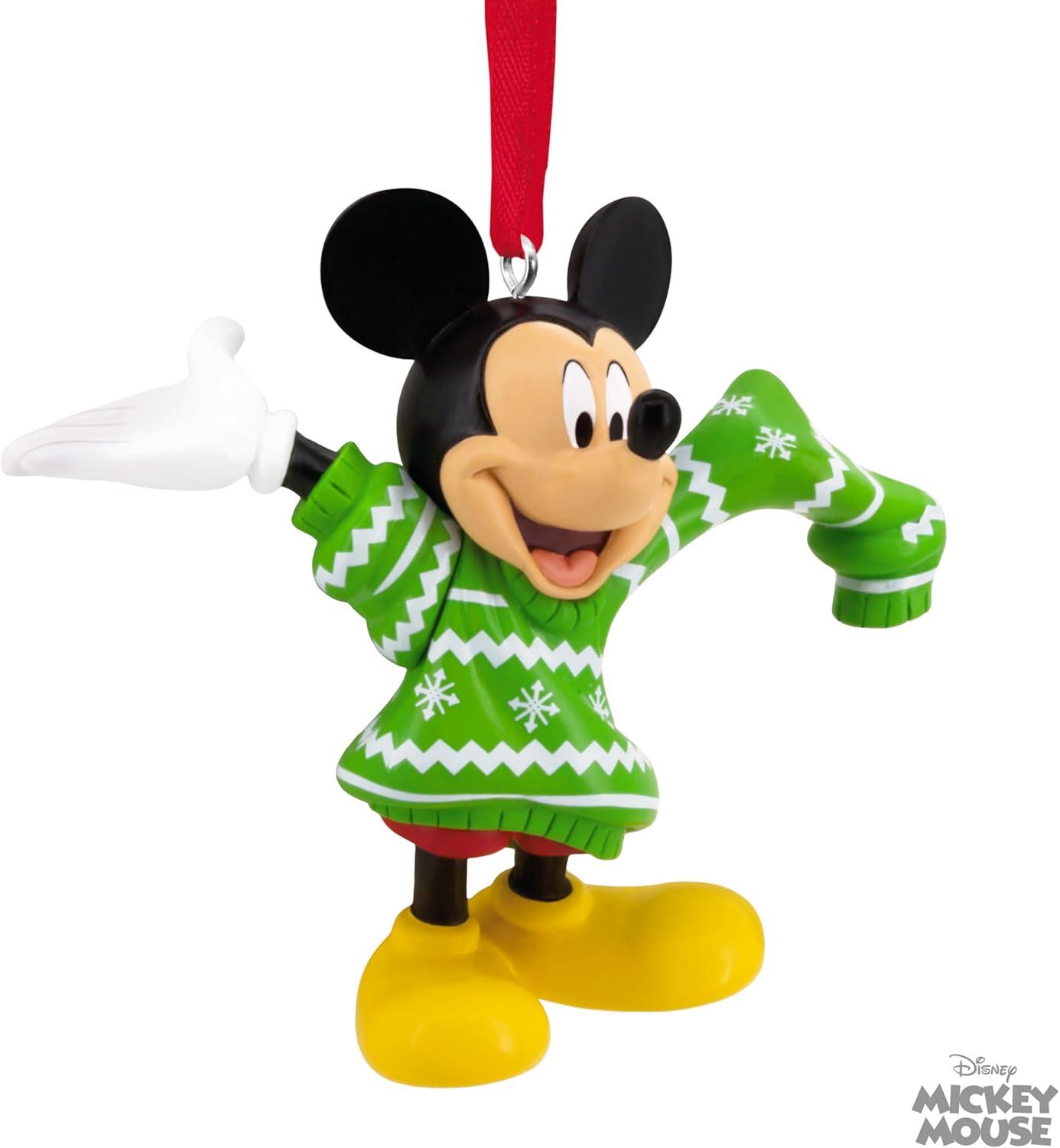 imageHallmark Disney Mickey Mouse in Christmas Sweater Christmas Ornament Gifts for Disney Fans