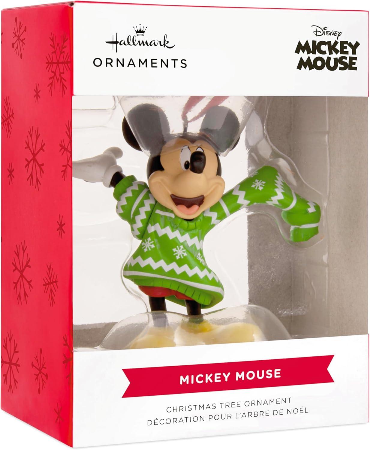 imageHallmark Disney Mickey Mouse in Christmas Sweater Christmas Ornament Gifts for Disney Fans
