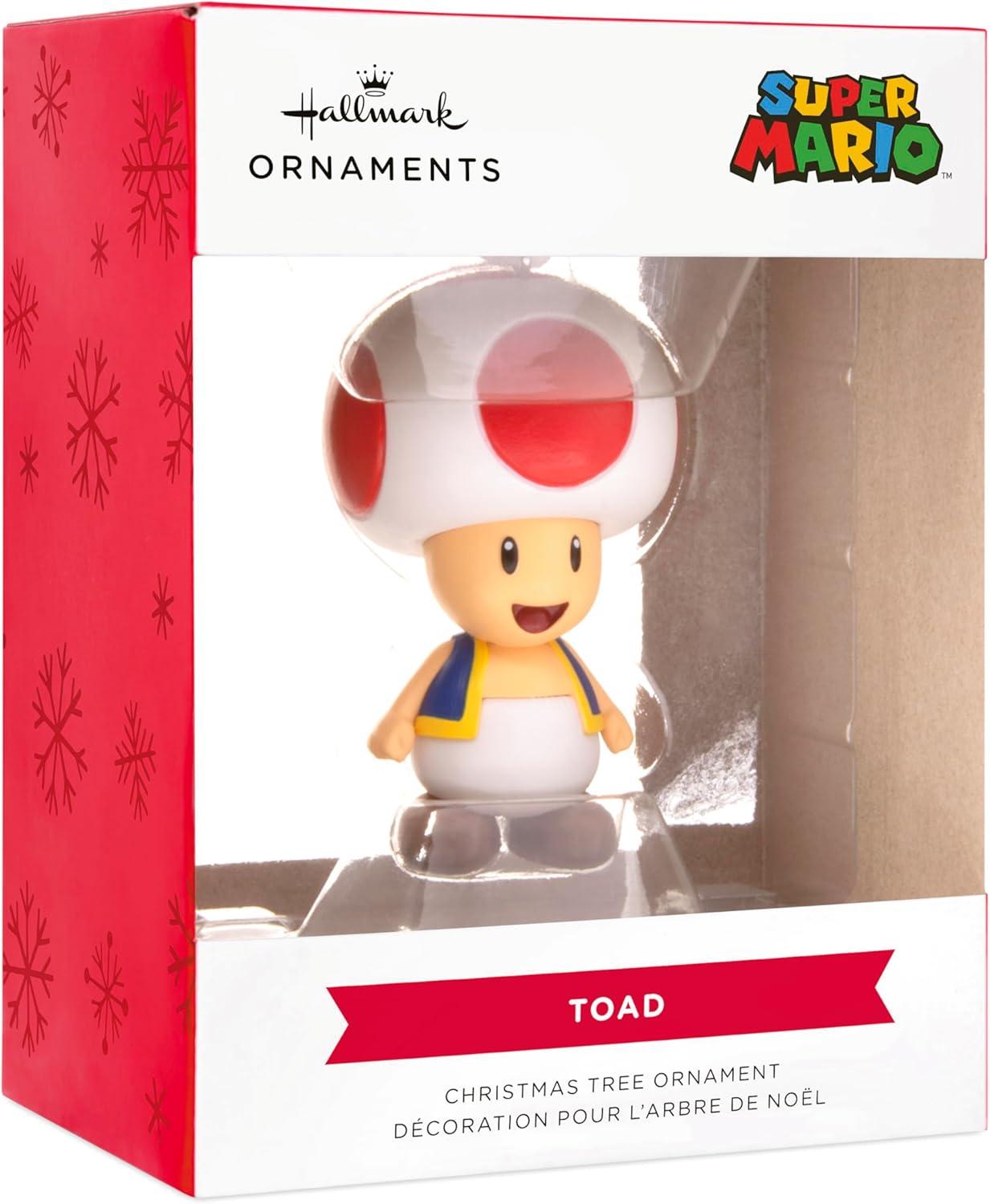 imageHallmark Nintendo Super Mario Toad Christmas Ornament Gifts for Gamers