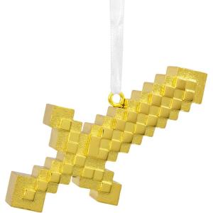 Hallmark Xbox White Video Game Controller Christmas Ornament(Minecraft Gold Sword)