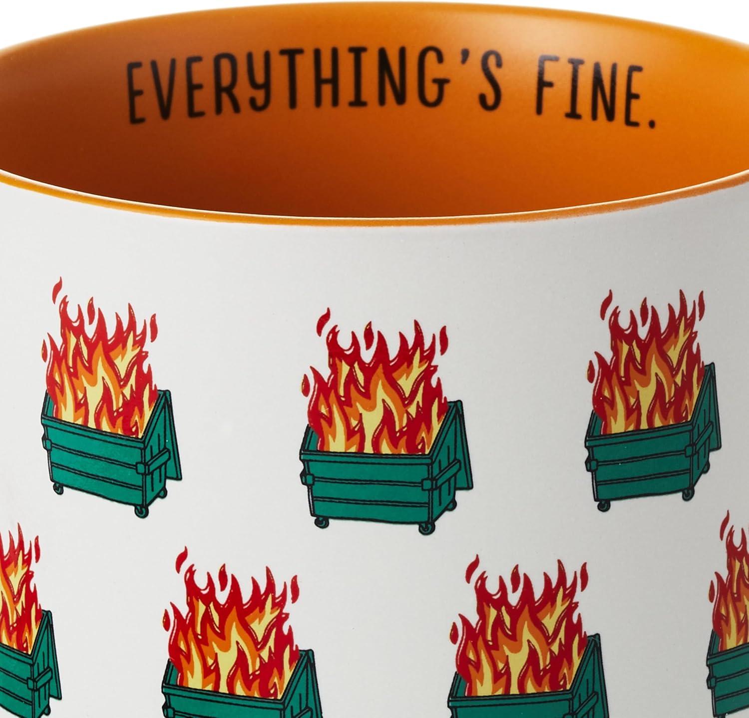 imageHallmark Shoebox Funny Christmas Mug 20 oz Ice Hole Polar Bears Holiday Gift for Adults Coworkers FriendsDumpster Fire