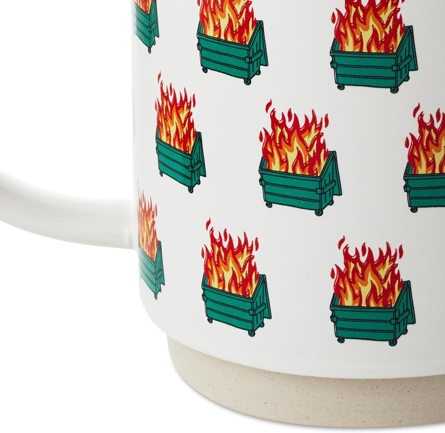 imageHallmark Shoebox Funny Christmas Mug 20 oz Ice Hole Polar Bears Holiday Gift for Adults Coworkers FriendsDumpster Fire