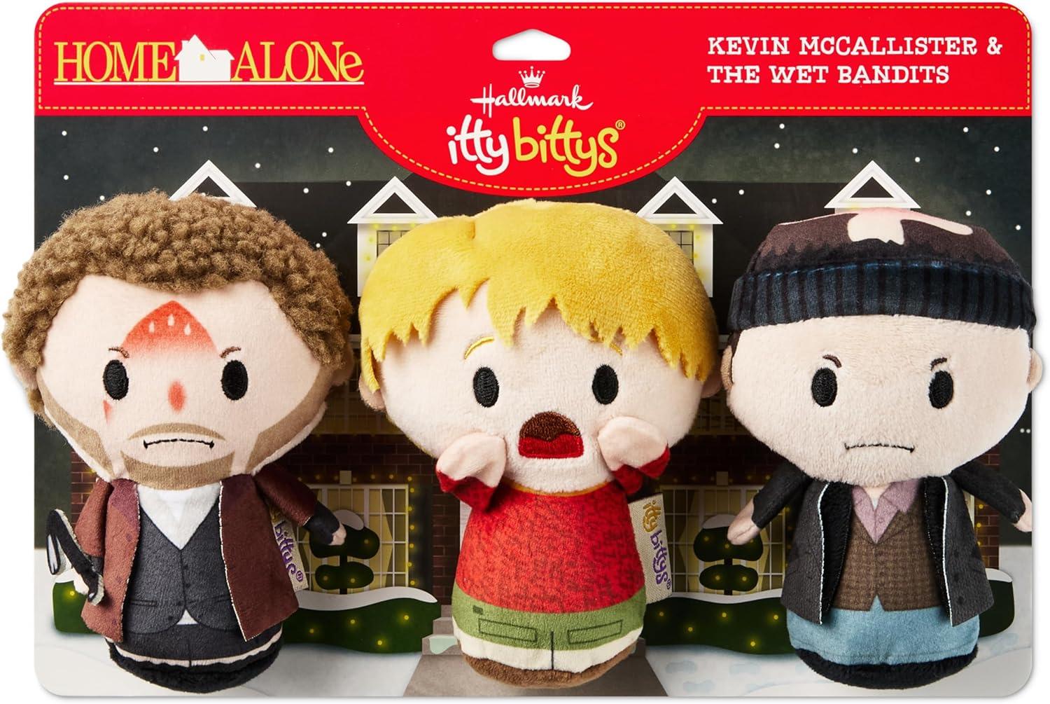 imageHallmark itty bittys Home Alone Plush Toys Set of 3 Kevin McCallister Marv and Harry Gift for Kids Fans Collectors