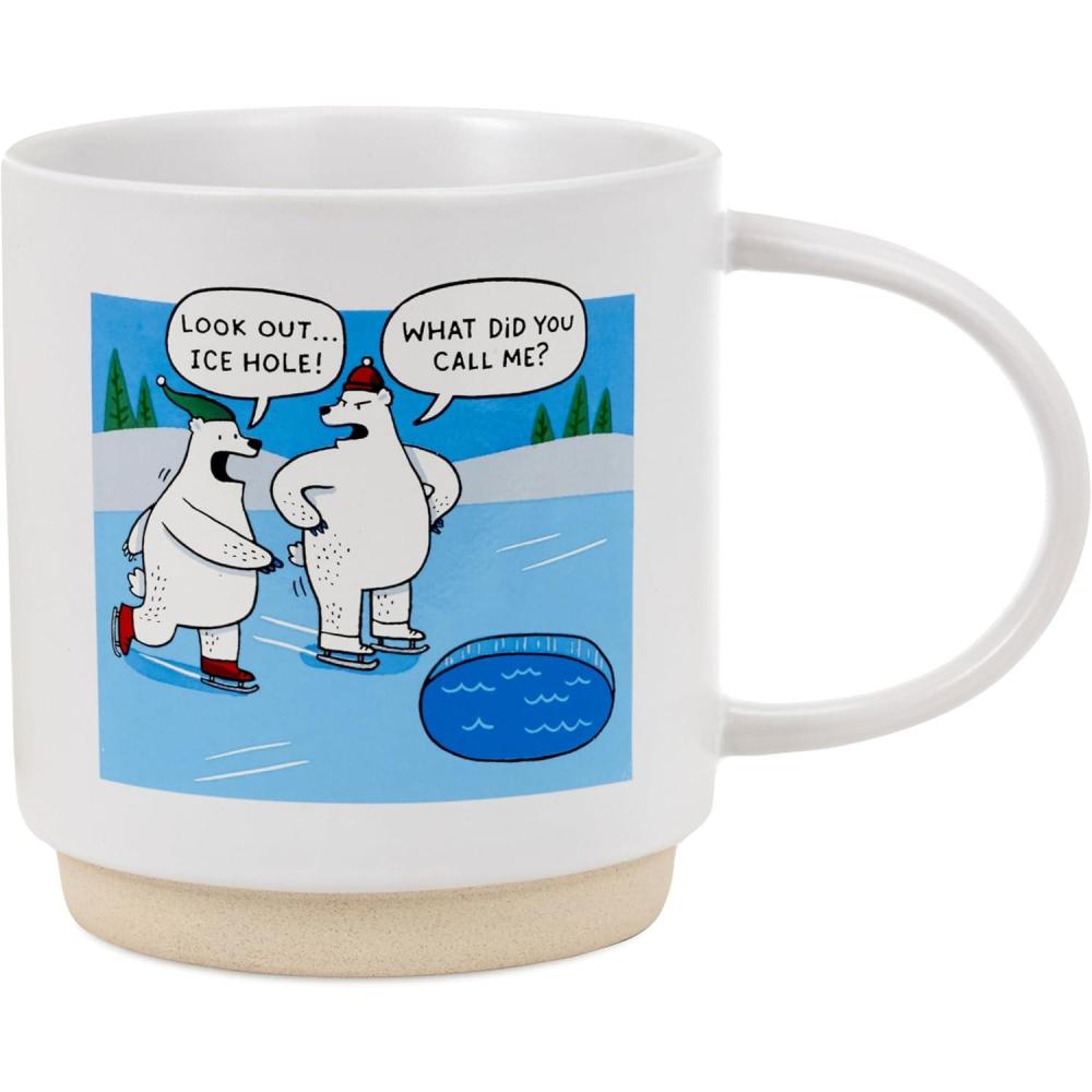 imageHallmark Shoebox Funny Christmas Mug 20 oz Ice Hole Polar Bears Holiday Gift for Adults Coworkers FriendsIce Hole