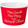 Hallmark Channel Holiday Movie-Watching Popcorn Snack Bowls (Set of 4) for Christmas Parties, Movie Nights, Celebrations