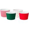 Hallmark Channel Holiday Movie-Watching Popcorn Snack Bowls (Set of 4) for Christmas Parties, Movie Nights, Celebrations