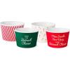 Hallmark Channel Holiday Movie-Watching Popcorn Snack Bowls (Set of 4) for Christmas Parties, Movie Nights, Celebrations