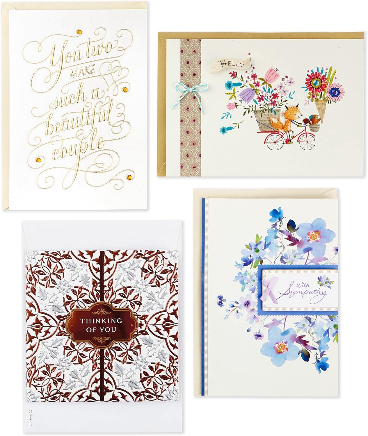 imageHallmark Handmade All Occasion Boxed Greeting Card Assortment Pink Floral Pack of 20Birthday Cards Baby Shower Cards Wedding Cards Sympathy Cards Thinking of You Cards Thank You CardsEveryday