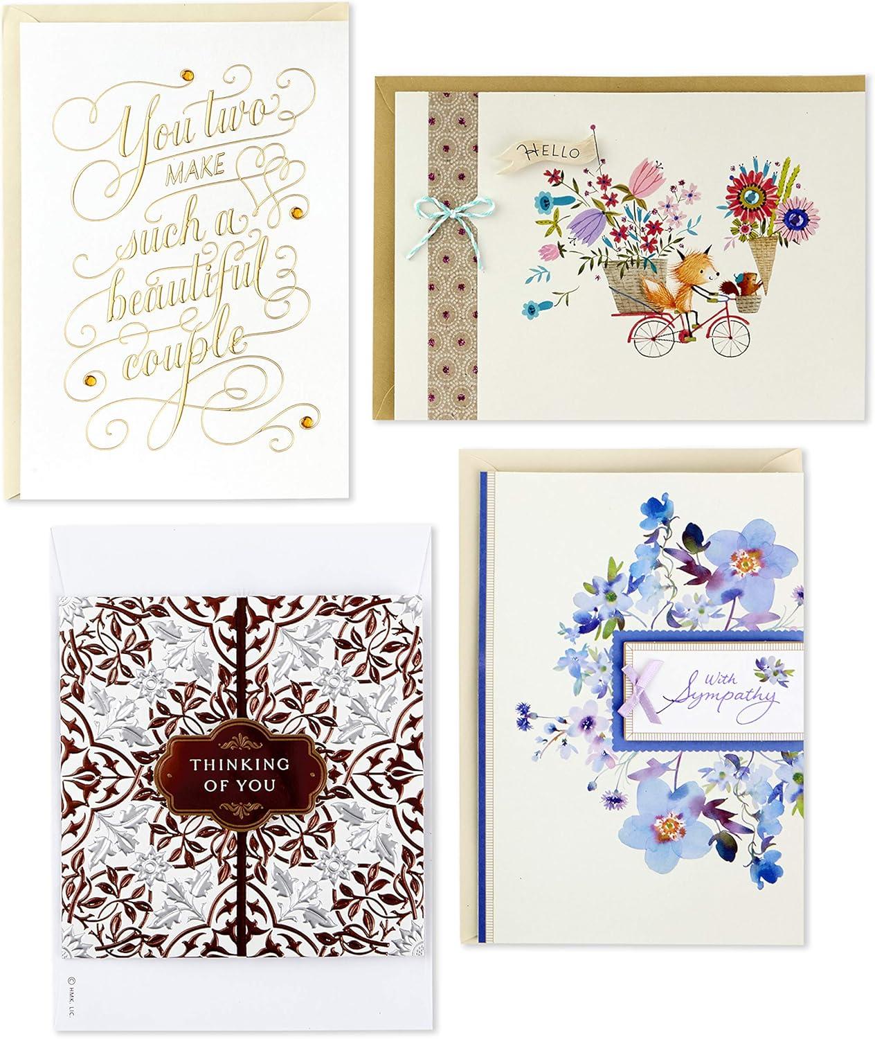 imageHallmark Handmade All Occasion Boxed Greeting Card Assortment Pink Floral Pack of 20Birthday Cards Baby Shower Cards Wedding Cards Sympathy Cards Thinking of You Cards Thank You CardsEveryday