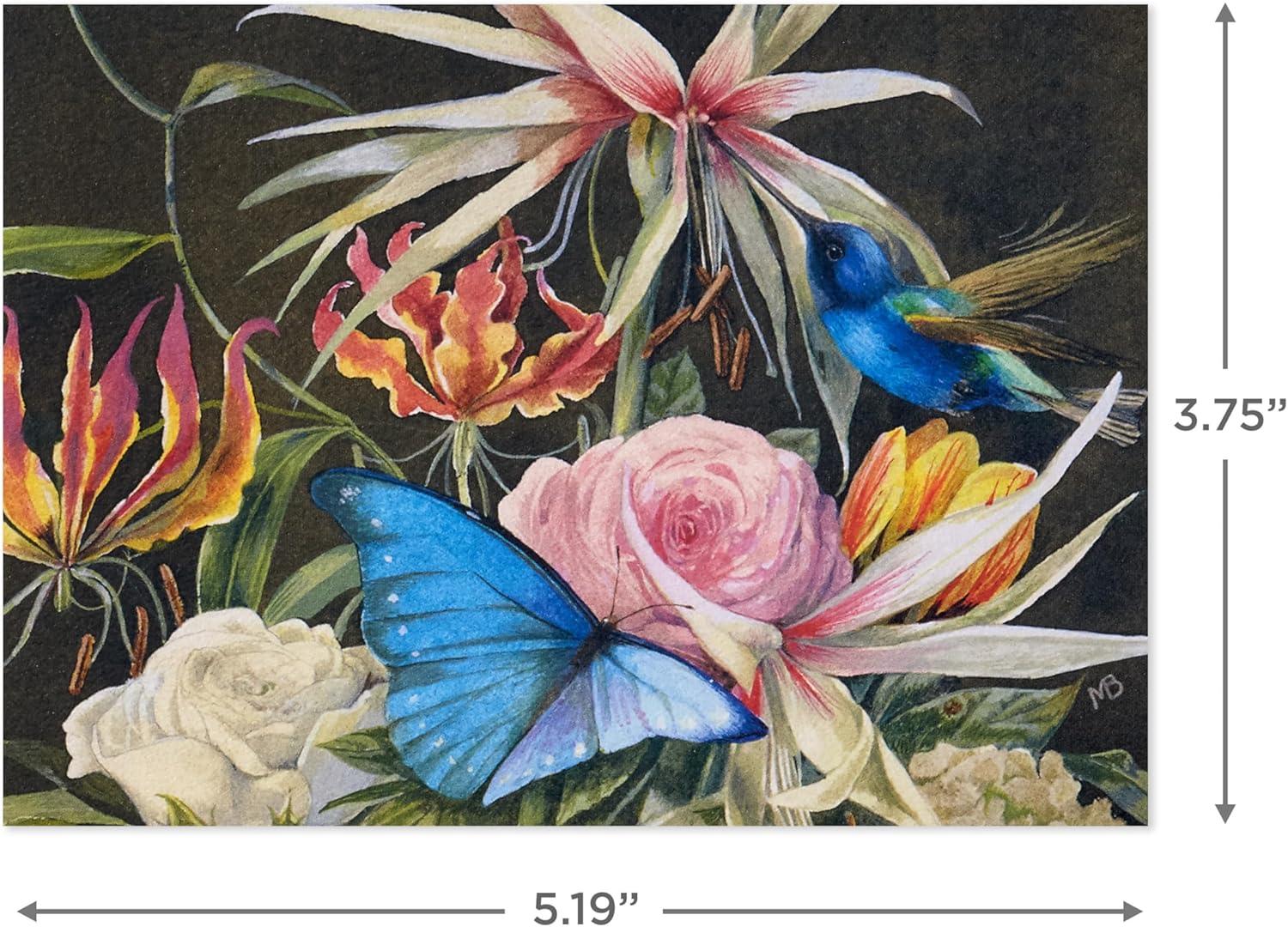 imageHallmark Marjolein Bastin Note Cards with Sticker Seals for Mothers Day 10 Blank Cards with Envelopes 10 Sticker Seals Flowers Hummingbird and Butterfly