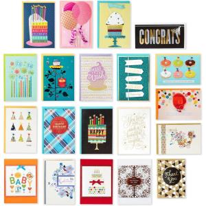 Hallmark Handmade All Occasion Boxed Greeting Card Assortment, Pink Floral (Pack of 20)—Birthday Cards, Baby Shower Cards, Wedding Cards, Sympathy Cards, Thinking of You Cards, Thank You Cards(Everyday)