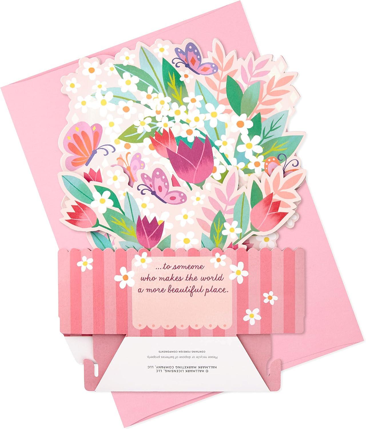 imageHallmark Paper Wonder Birthday Pop Up Card Good VibesButterflies and Flowers