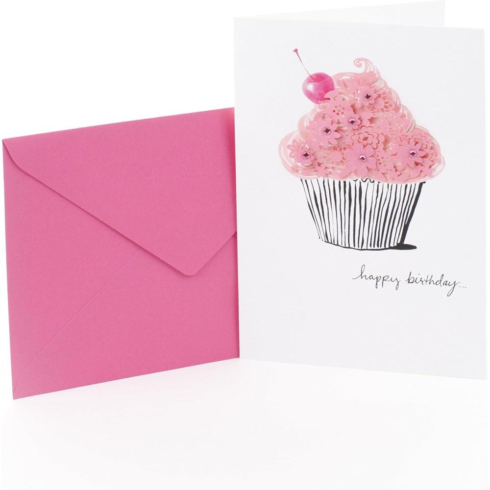 imageHallmark Signature Birthday Card DeliveryPink Cupcake