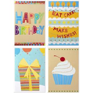 Hallmark Assorted Birthday Cards (Birthday Icons, 12 Cards and Envelopes)(Assorted colors)