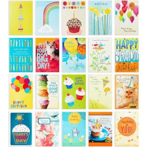 Hallmark Birthday Cards Assortment, 20 Cards with Envelopes (Refill Pack for Hallmark Card Organizer Box)(Cards Assortment)