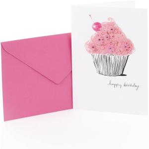 Hallmark Signature Birthday Card (Delivery)(Pink Cupcake)