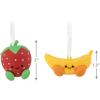Hallmark Better Together Strawberry and Banana Magnetic Christmas Ornaments, Shatterproof, Set of 2, Food Gifts