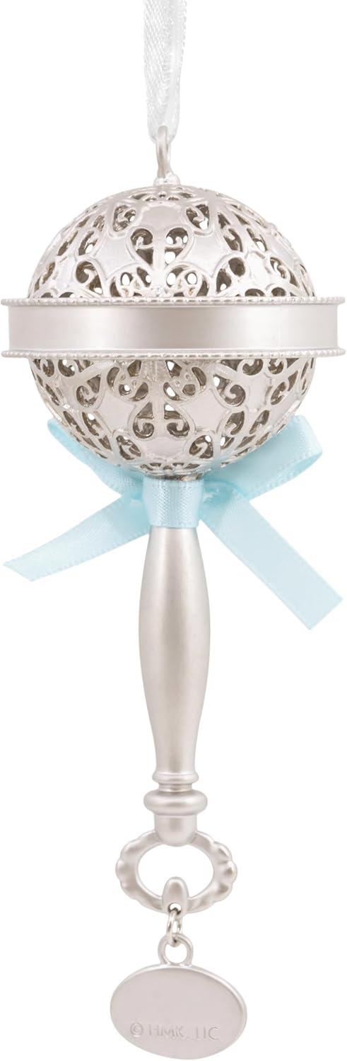 imageHallmark Babys First Christmas Christmas Ornament 2024 GirlBabys First Rattle Blue